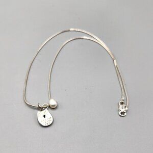 Sterling Silver Cable Chain with Owl and Pearl Charms